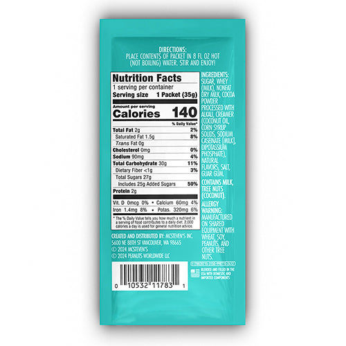 Peanuts Snoopy "Warm Wishes" Chocolate Cocoa (Five 1.25 oz packets)