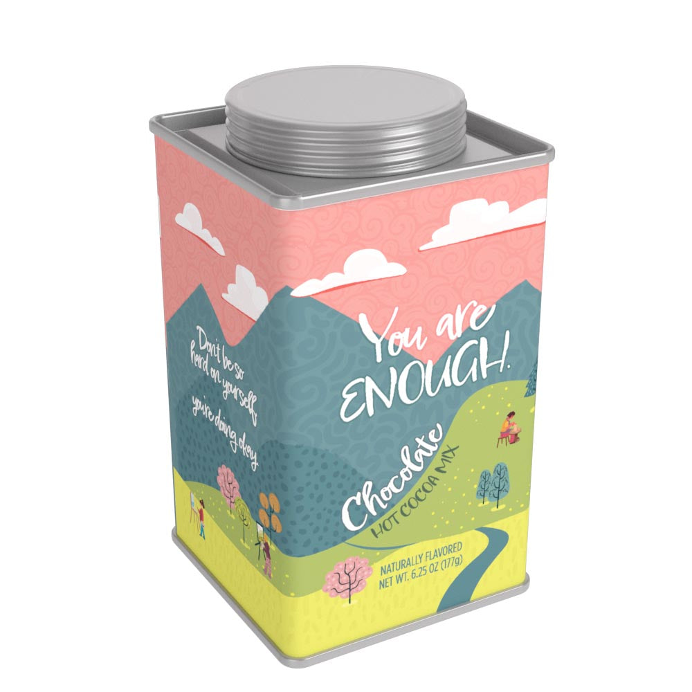 You are Enough Hot Chocolate Mix (6.25oz Square Tin)