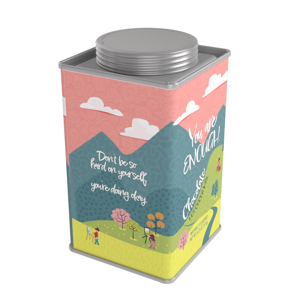 You are Enough Hot Chocolate Mix (6.25oz Square Tin)