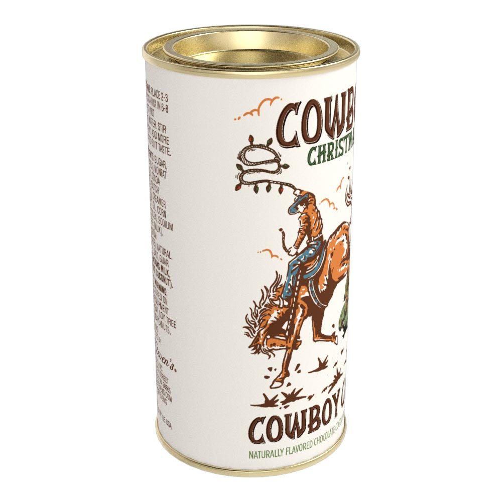 Cowboy Christmas Chocolate Cocoa (7oz Round Tin)