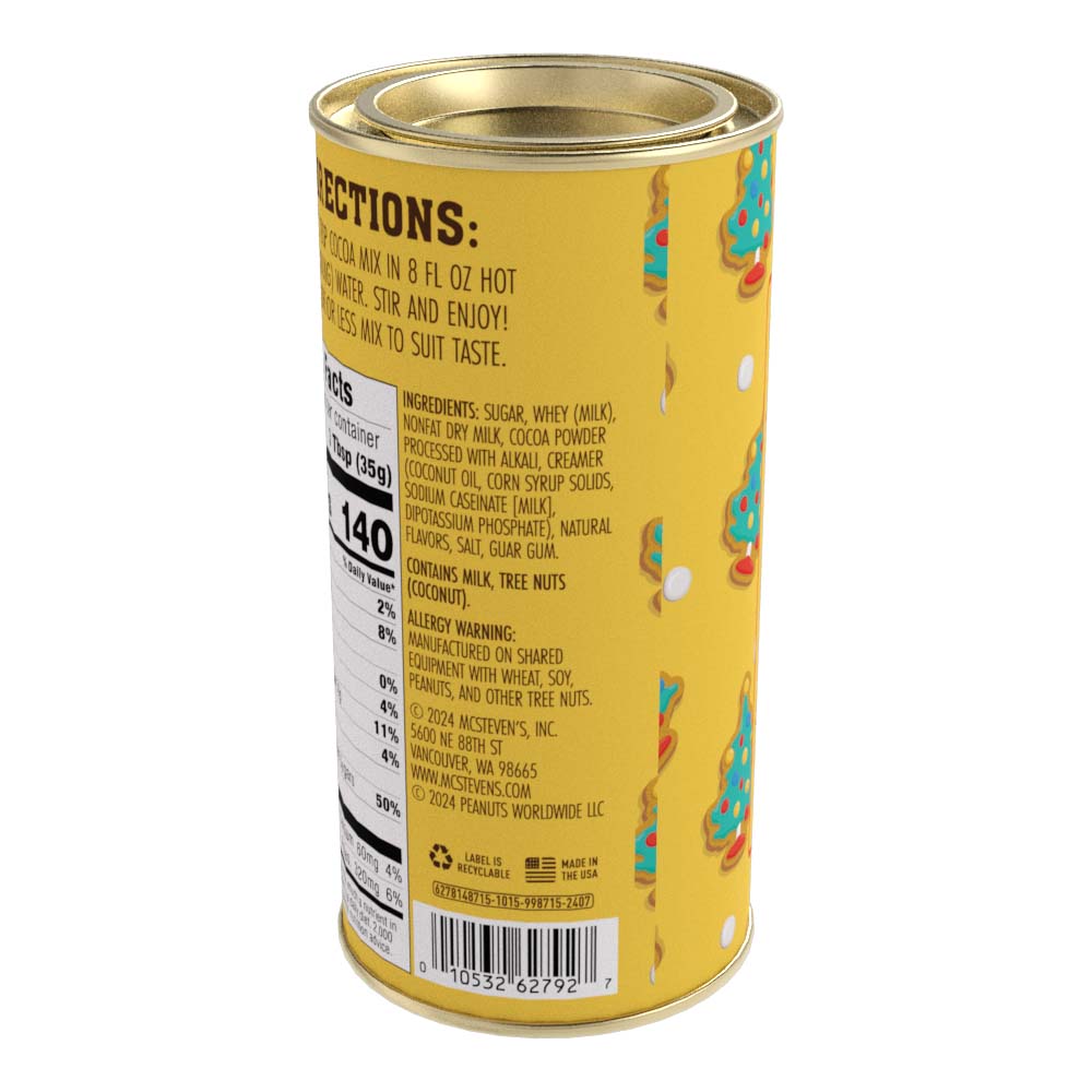 Peanuts® HO HO HO Chocolate Cocoa (7oz Round Tin)