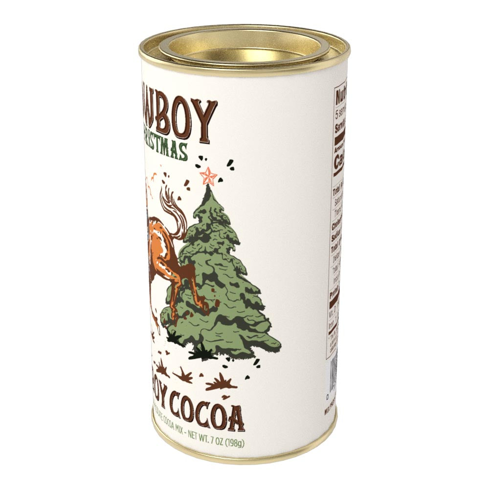 Cowboy Christmas Chocolate Cocoa (7oz Round Tin)