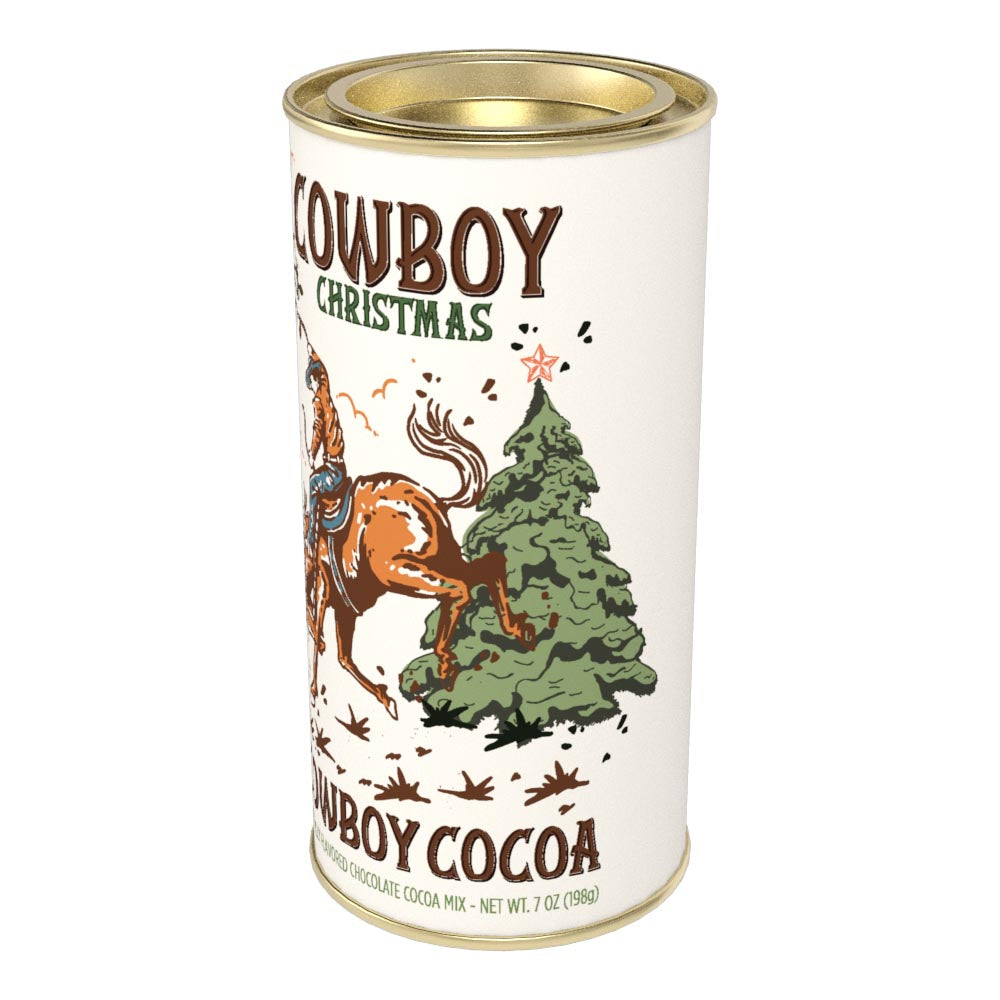 Cowboy Christmas Chocolate Cocoa (7oz Round Tin)