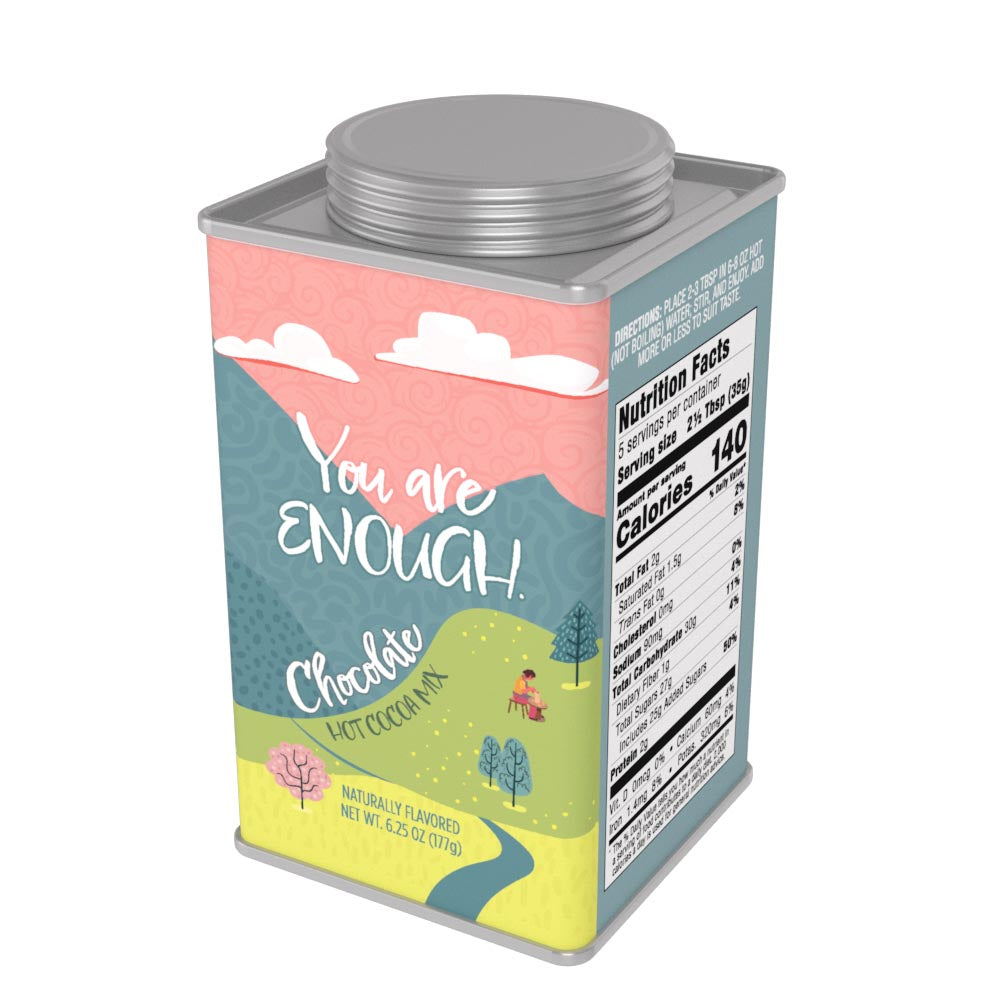 You are Enough Hot Chocolate Mix (6.25oz Square Tin)