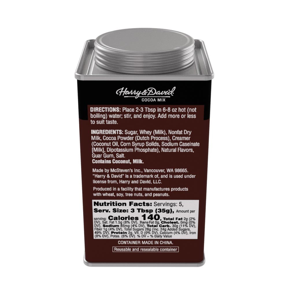 Harry & David® Truffle Cocoa - Sweet Milk Chocolate (6.25oz Square Tin)