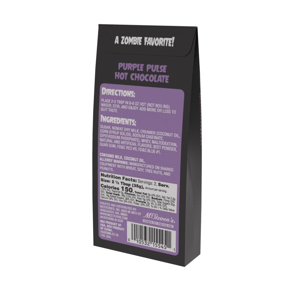 McSteven's Zombies! Purple Pulse Colorful Hot Chocolate (2.5oz Tent Box)