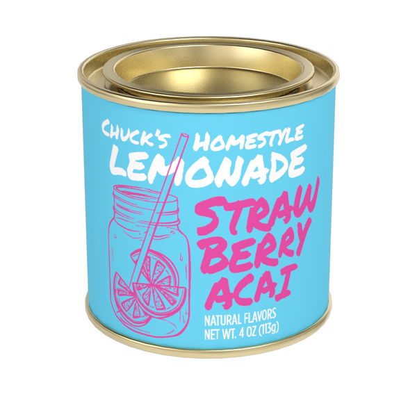 Chuck's Homestyle Fresh Strawberry Acai Lemonade (4oz Round Tin)