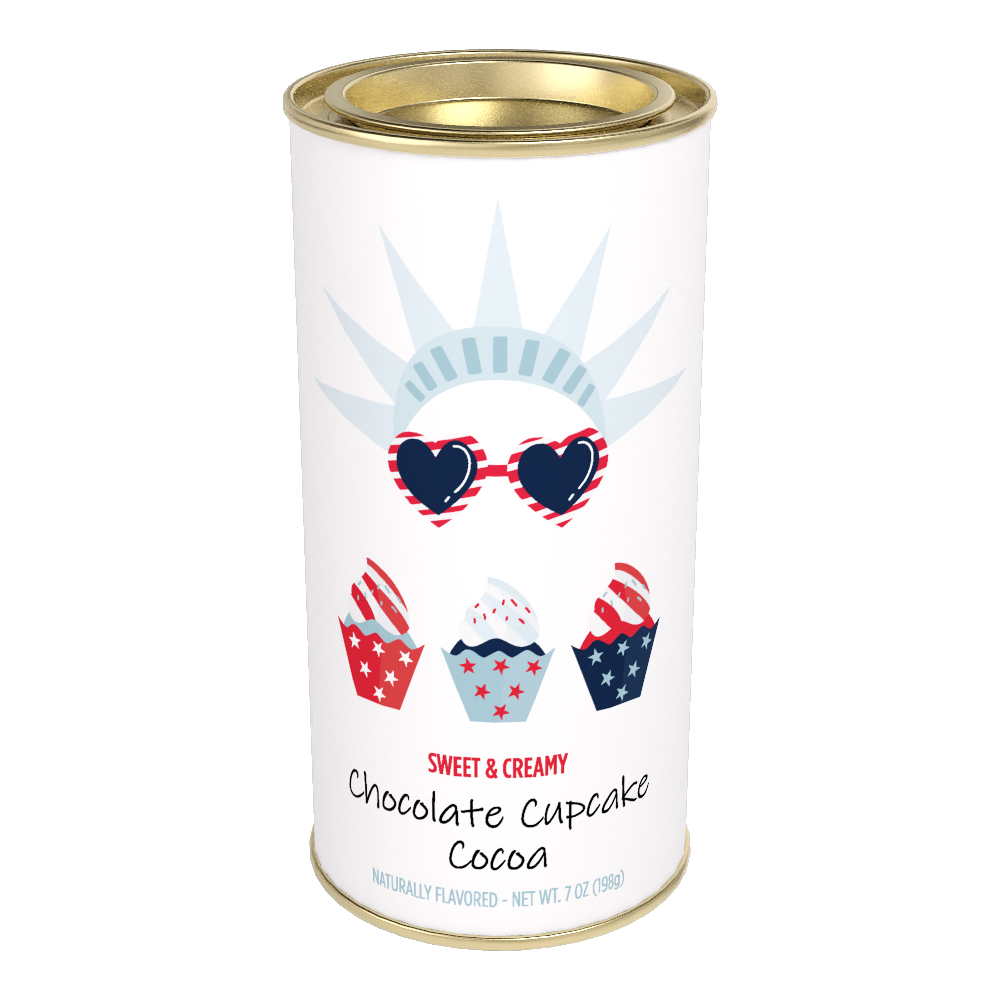 Patriotic Chocolate Cupcake Cocoa (7oz Round Tin)