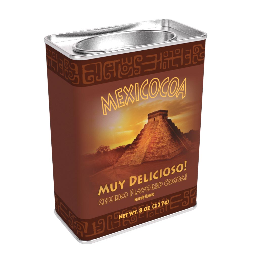 McSteven's Mexicocoa Mexican Spiced Churro Chocolate Cocoa (8oz Rectangle Tin)