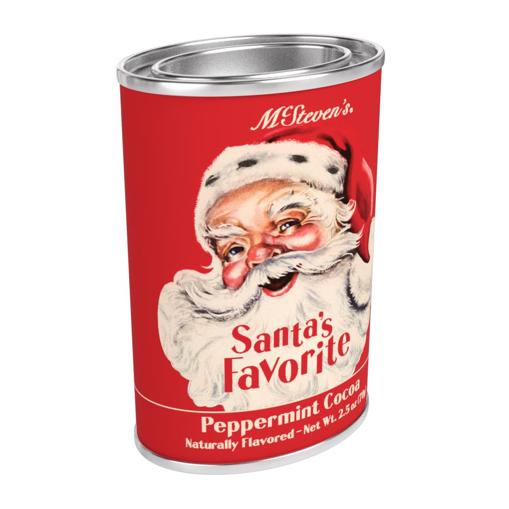 McSteven's Vintage Santa's Favorite Peppermint Cocoa (2.5oz Oval Tin)
