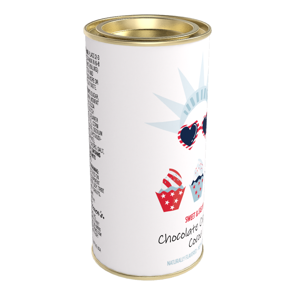 Patriotic Chocolate Cupcake Cocoa (7oz Round Tin)