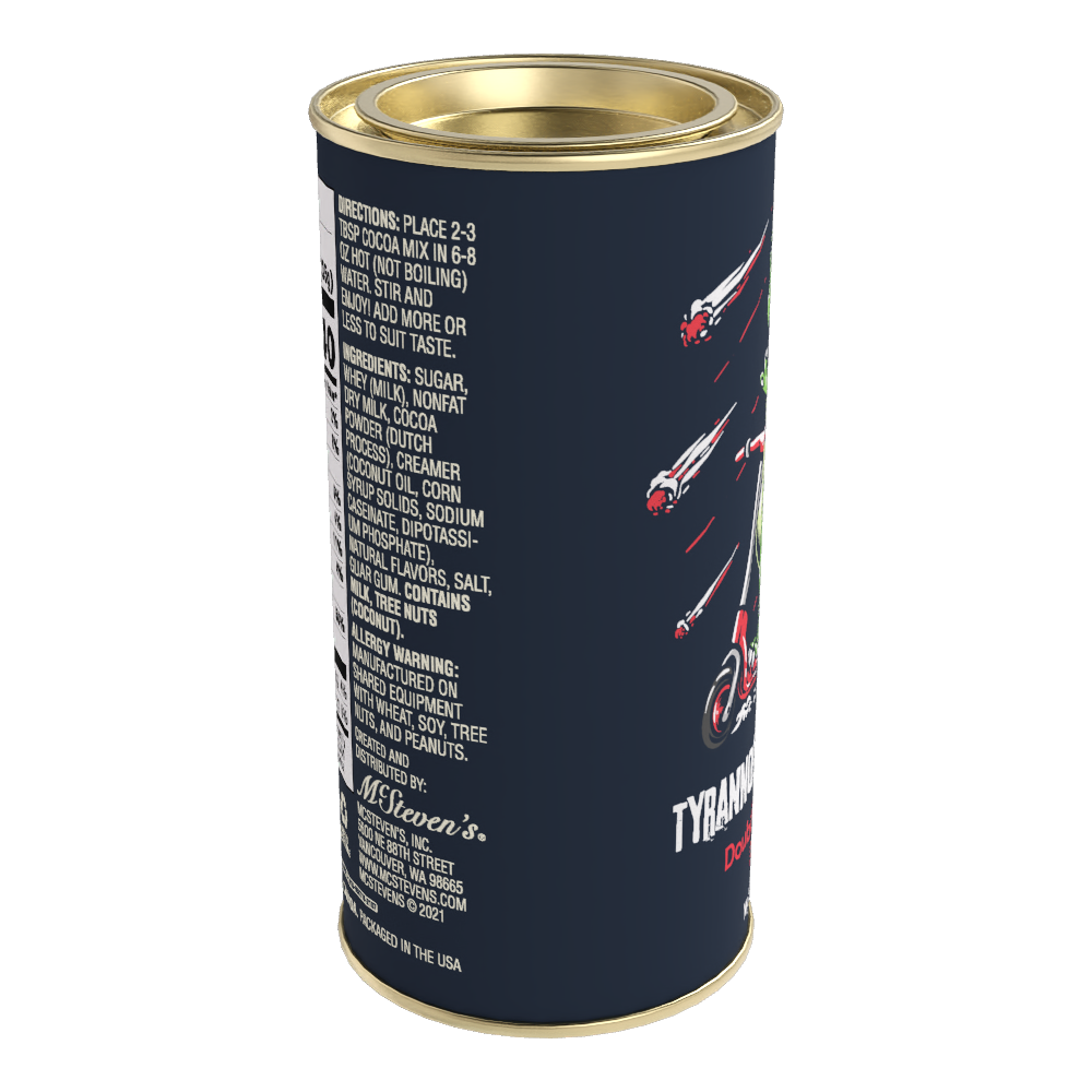 Tyrannosaurus Wreck Double Chocolate Cocoa (7oz Round Tin)