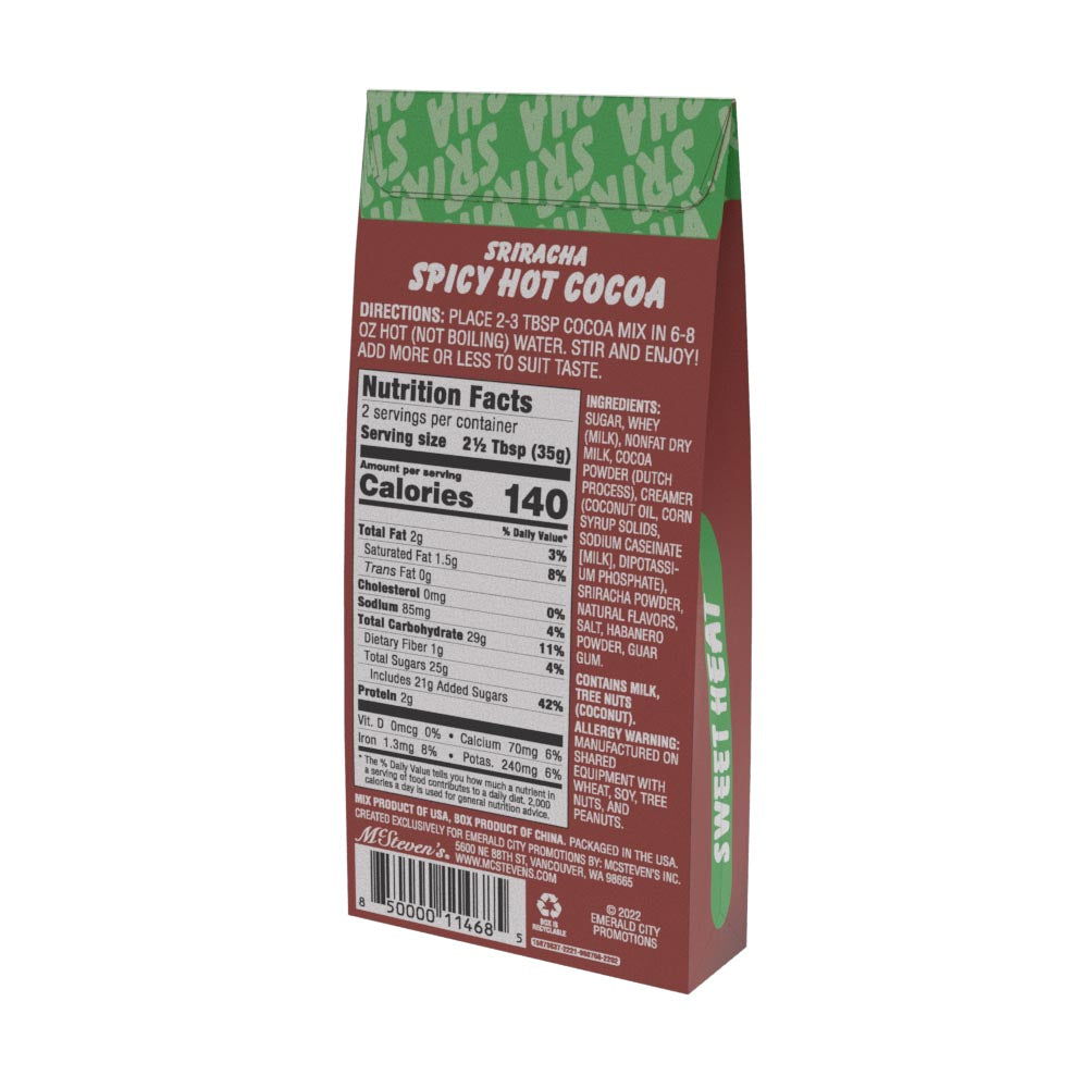 Rock da Rooster™ Sriracha Spicy Dark Chocolate Hot Cocoa (2.5oz Tent Box)