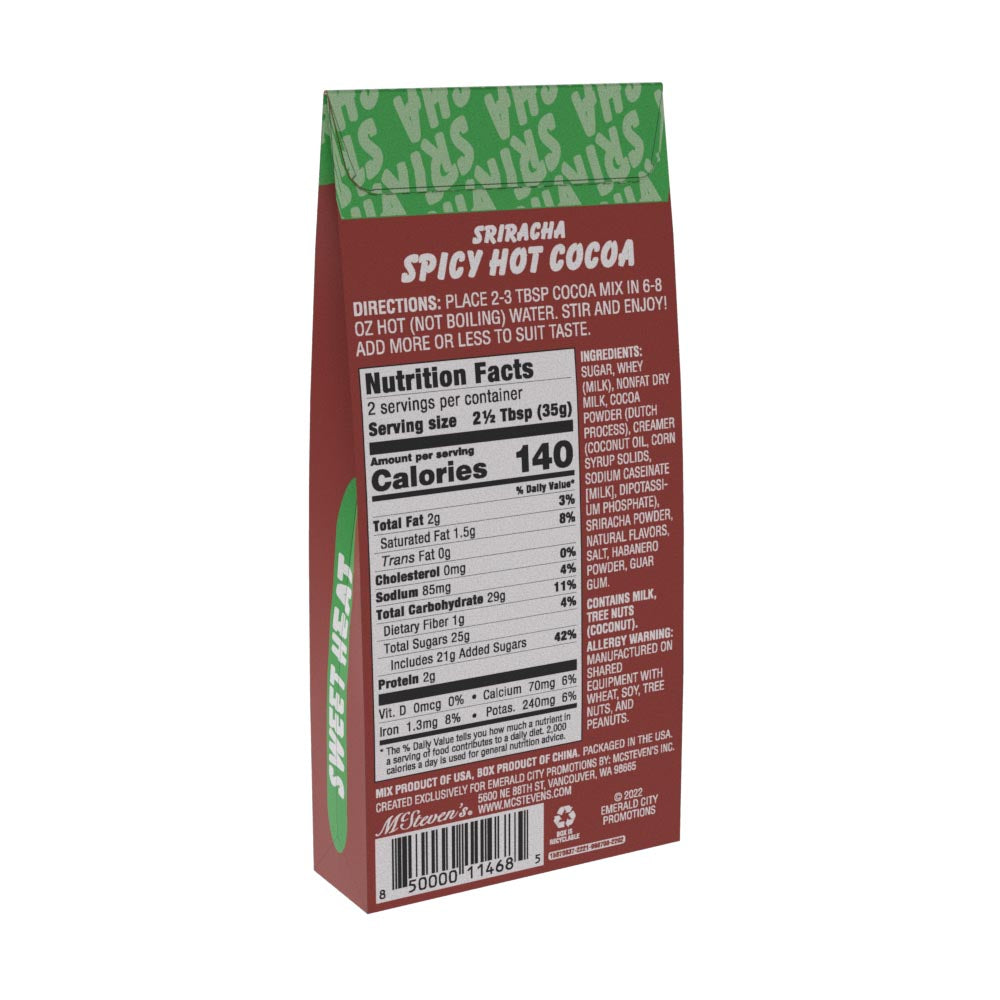 Rock da Rooster™ Sriracha Spicy Dark Chocolate Hot Cocoa (2.5oz Tent Box)