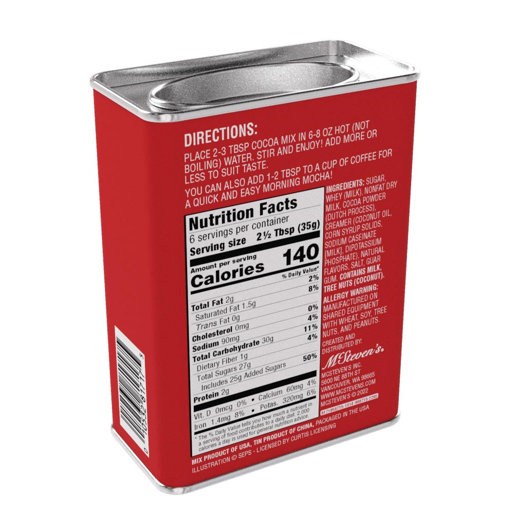Season’s Greetings Red Car Double Chocolate Cocoa (8oz Rectangular Tin)