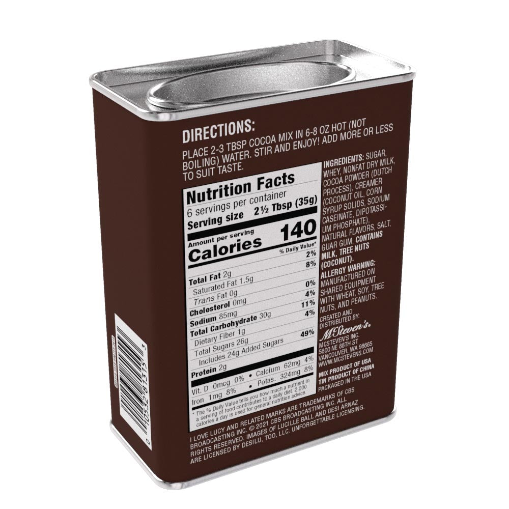 I Love Lucy© Chocolate Factory Cocoa (8oz Rectangle Tin)
