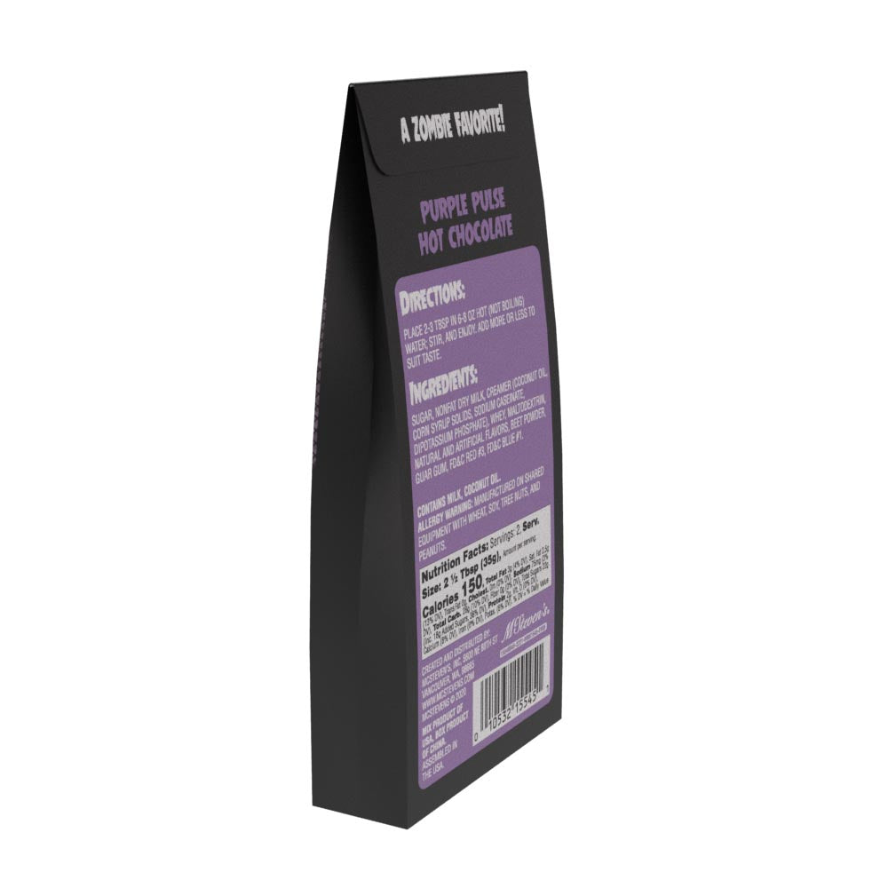 McSteven's Zombies! Purple Pulse Colorful Hot Chocolate (2.5oz Tent Box)