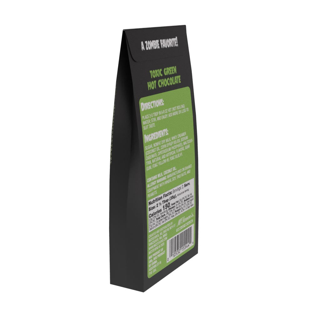 McSteven's Zombies! Toxic Green Colorful Hot Chocolate (2.5oz Tent Box)