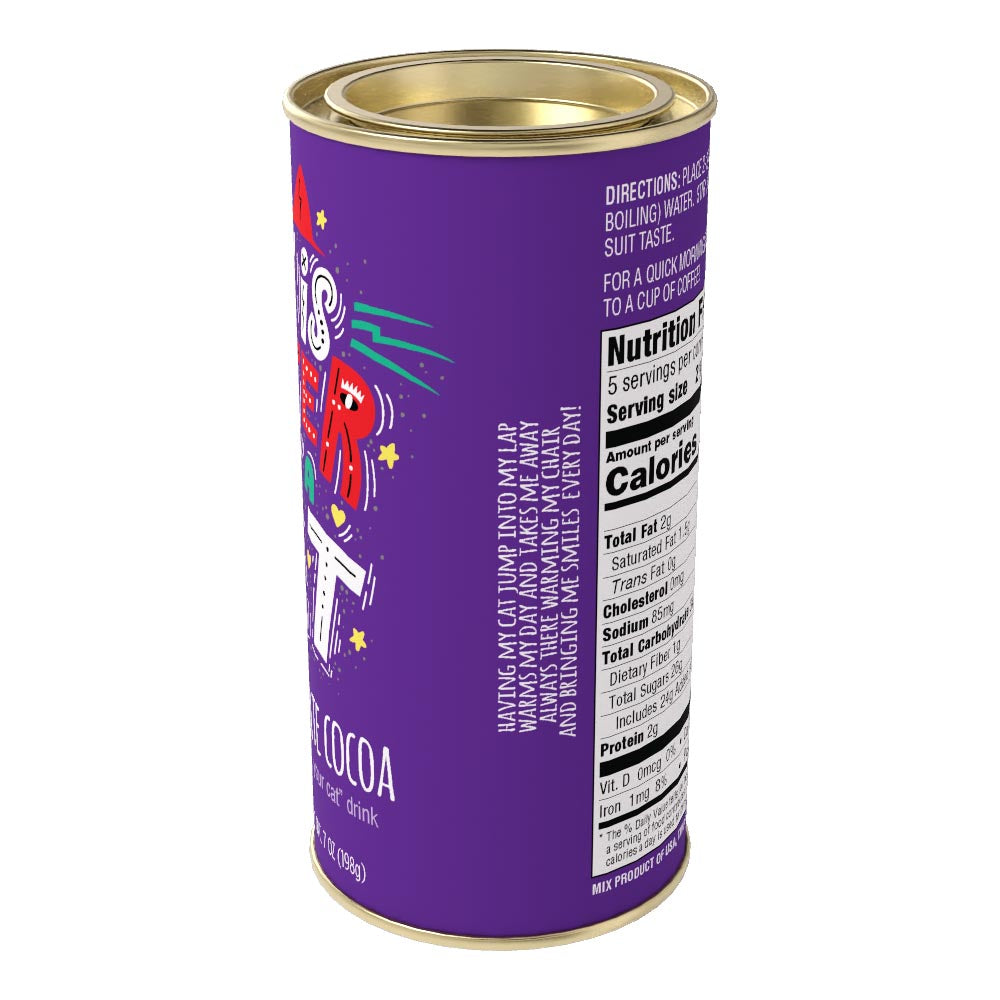 Life is Better with a Cat Pawt Chocolate Cocoa (7oz Round Tin)