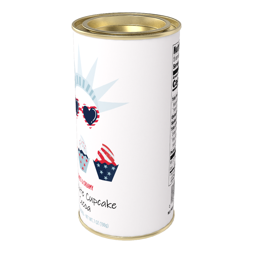 Patriotic Chocolate Cupcake Cocoa (7oz Round Tin)