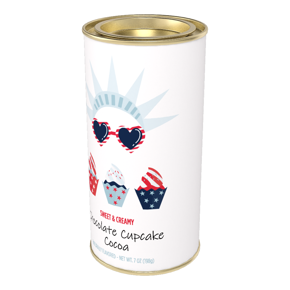 Patriotic Chocolate Cupcake Cocoa (7oz Round Tin)