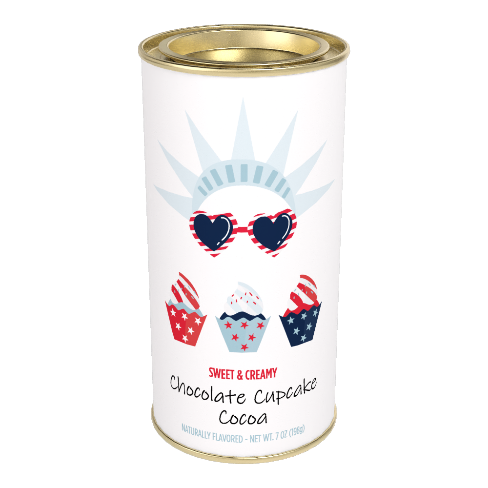 Patriotic Chocolate Cupcake Cocoa (7oz Round Tin)