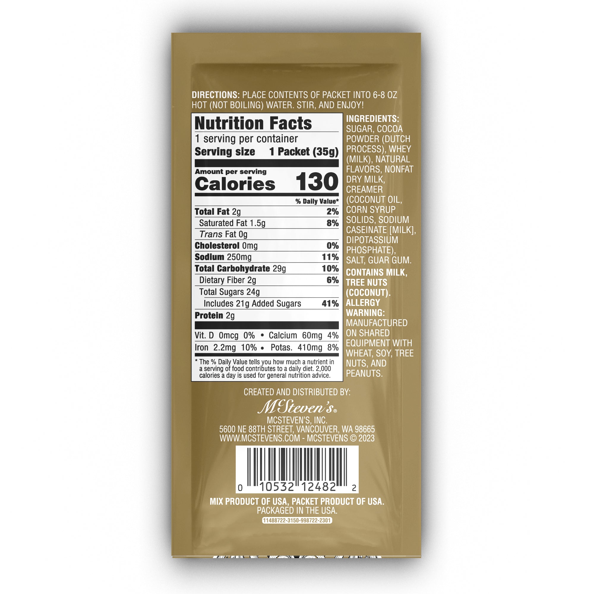 Delicieux Salted Caramel Cocoa (Five 1.25oz Packets)
