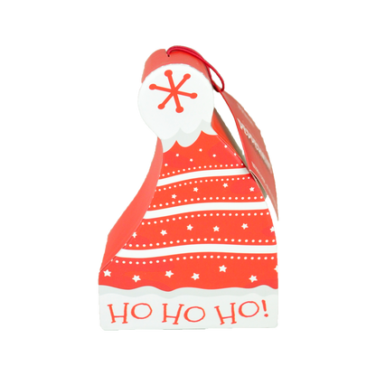 Classic Christmas Santa Hat Ornament Peppermint Cocoa (1.25oz Shaped Box)