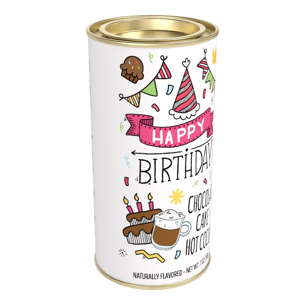 McSteven's Happy Birthday Chocolate Cake Hot Cocoa (7oz Round Tin)