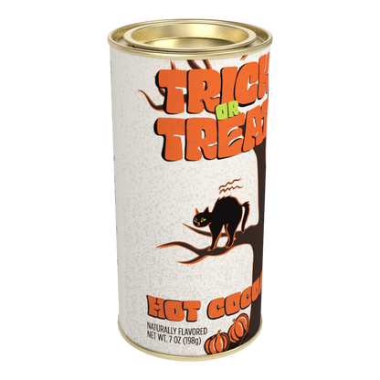 Vintage Halloween TRICK OR TREAT Hot Cocoa (7oz Round Tin)