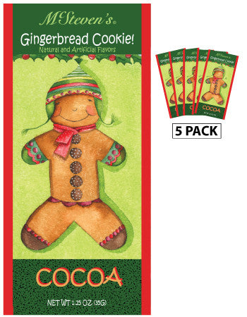 McSteven's Christmas Gingerbread Cookie Cocoa (Five 1.25oz Packets)