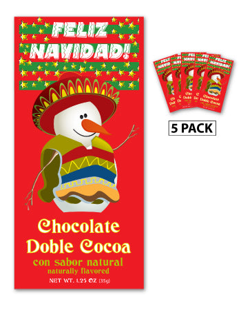 McSteven's Feliz Navidad Snowman Chocolate Cocoa (Five 1.25oz Packets)