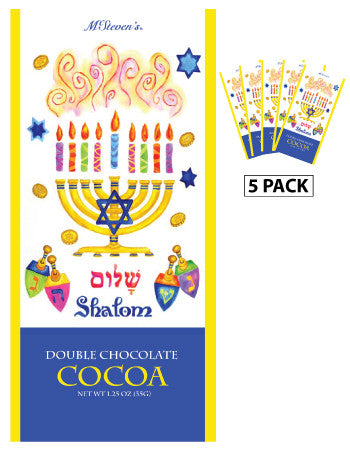 Shalom Hanukkah Chocolate Cocoa (Five 1.25oz Packets) (CLOSEOUT)
