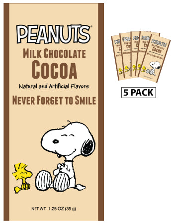 Peanuts® Never Forget to Smile Milk Chocolate Cocoa (Five 1.25 oz Packets)