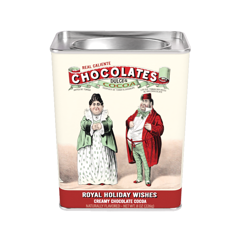 McSteven's Nostalgia Gourmet Royal Holiday Wishes Chocolate Cocoa (8oz Rectangle Tin)