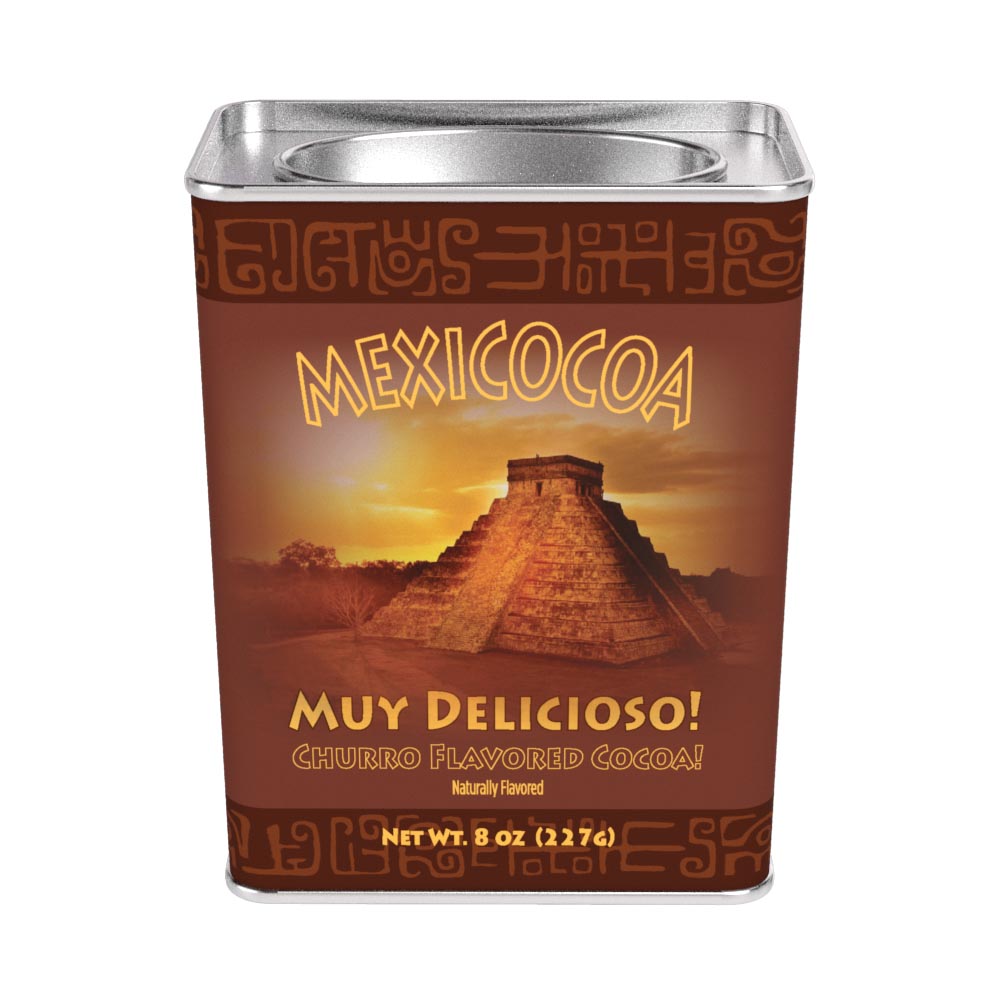 McSteven's Mexicocoa Mexican Spiced Churro Chocolate Cocoa (8oz Rectangle Tin)