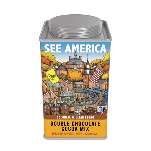See America Colonial Williamsburg Double Chocolate Cocoa (6.25oz Square Tin)