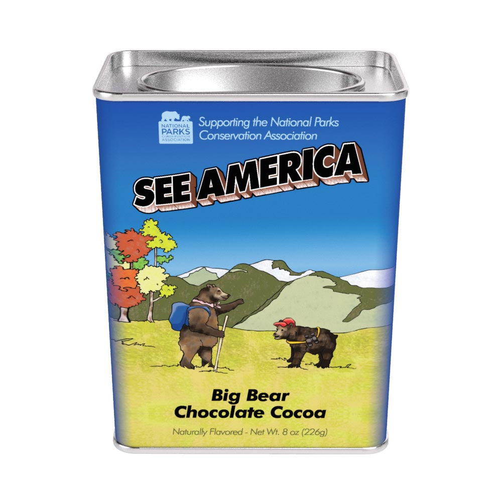 See America Big Bear Chocolate Cocoa (8oz Rectangle Tin)