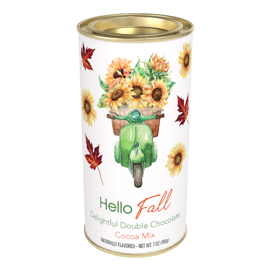 Hello Fall Delightful Double Chocolate Cocoa (7oz Round Tin)