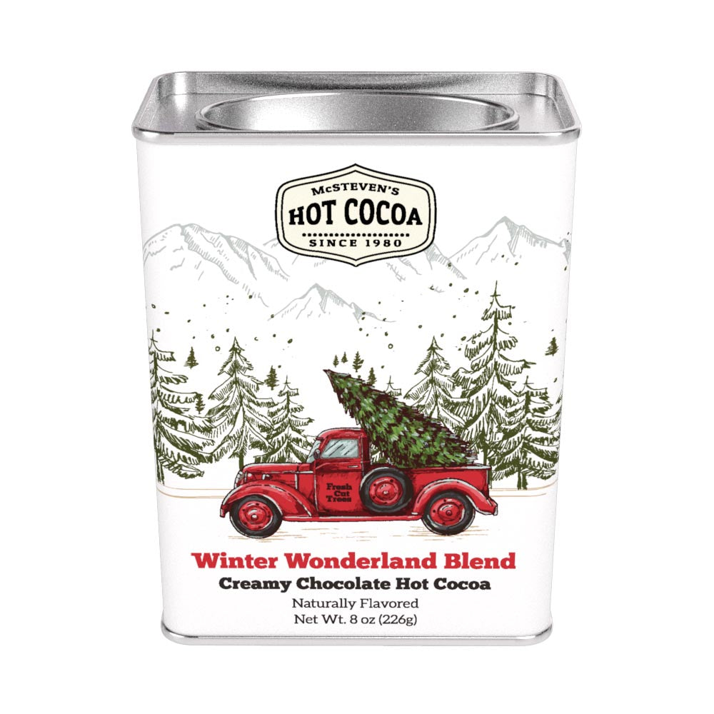 Winter Warmer Wonderland Red Pickup Hot Cocoa (8oz Rectangle Tin)