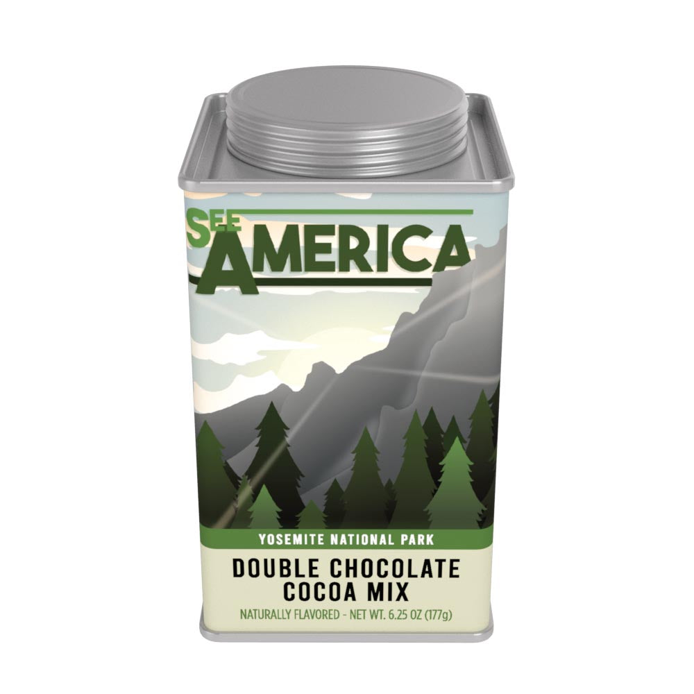 See America Yosemite National Park Double Chocolate Cocoa (6.25oz Square Tin)
