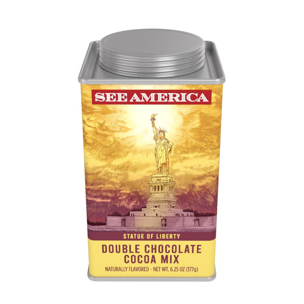 See America Statue of Liberty Double Chocolate Cocoa (6.25oz Square Tin)