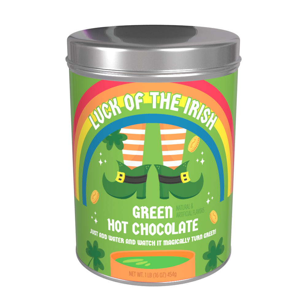 McSteven's Luck of the Irish Colorful Green Hot Chocolate (16oz Round Tin)