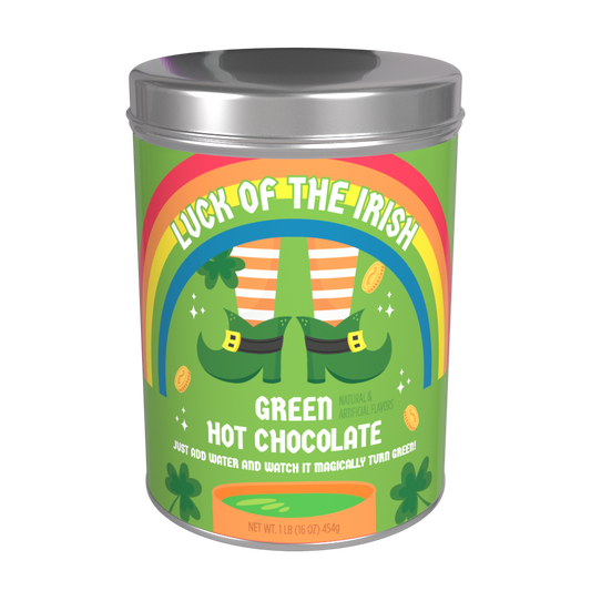 McSteven's Luck of the Irish Colorful Green Hot Chocolate (16oz Round Tin)