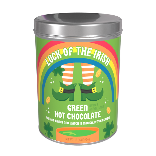 McSteven's Luck of the Irish Colorful Green Hot Chocolate (16oz Round Tin)