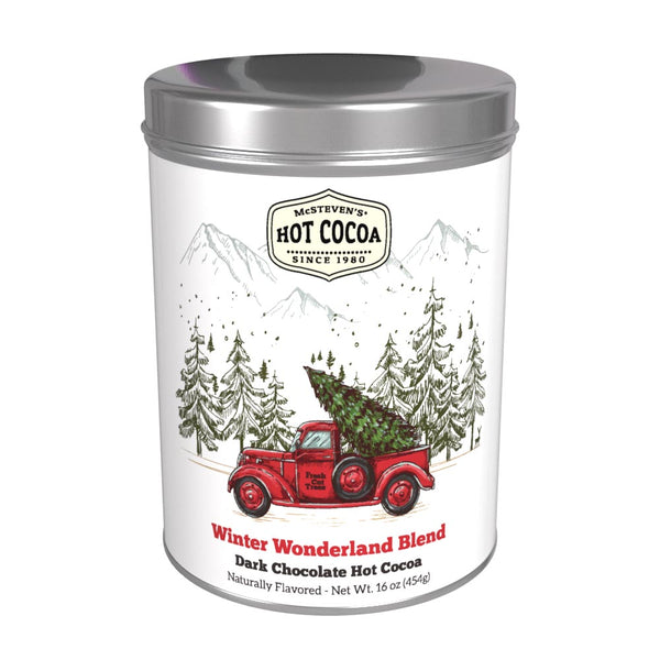 Winter Wonderland Red Truck Dark Chocolate Cocoa (16oz Round Tin)