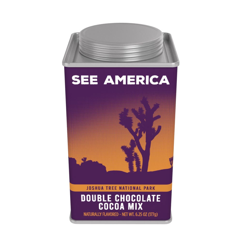 See America Joshua Tree National Park Double Chocolate Cocoa (6.25oz Square Tin)