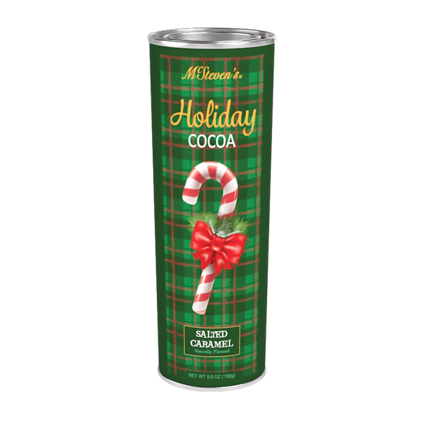 McSteven's Traditional Holiday Plaid Salted Caramel Cocoa (5.5oz Oval Tin)