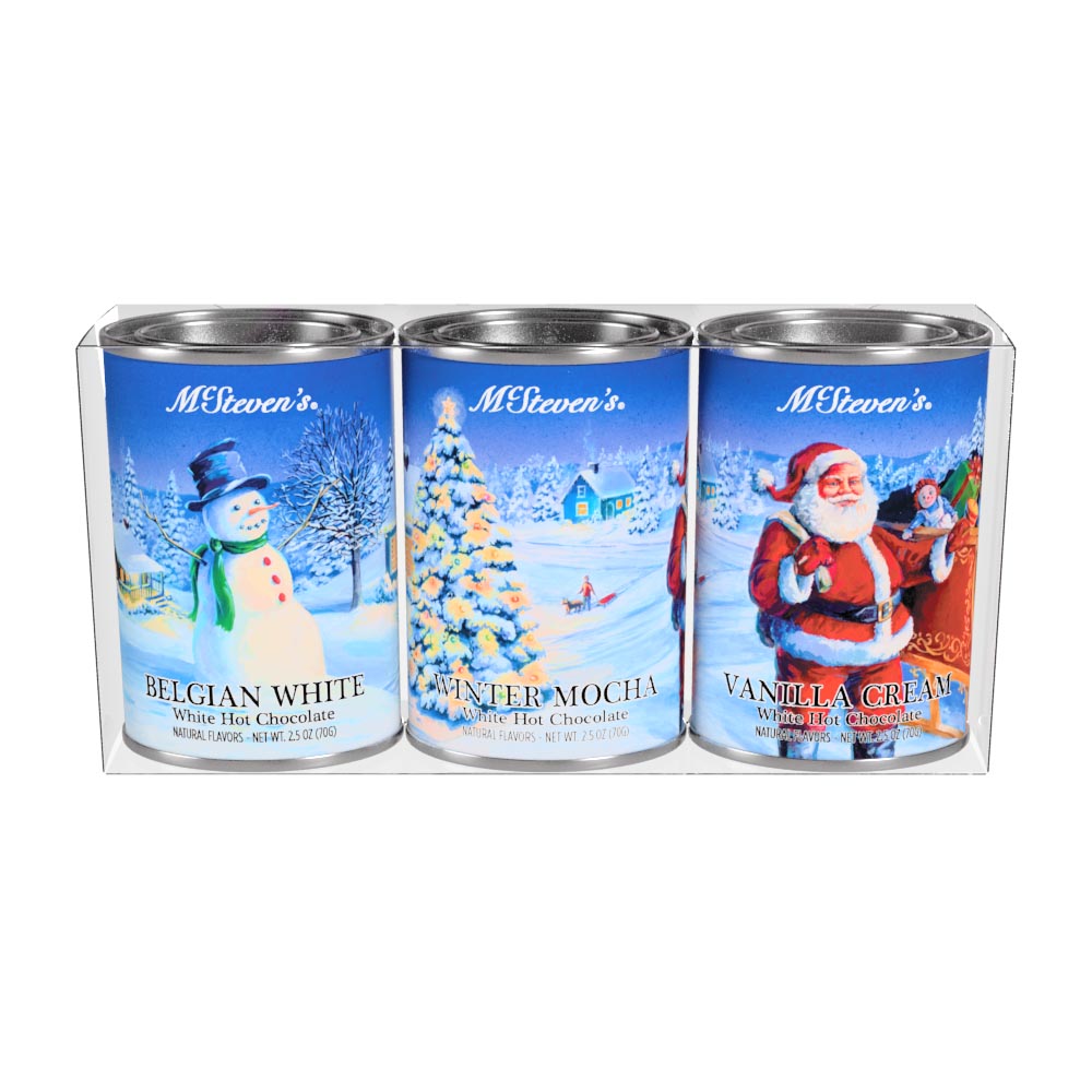 McSteven's White Christmas Hot Chocolate Gift Set (Three 2.5oz Tins)