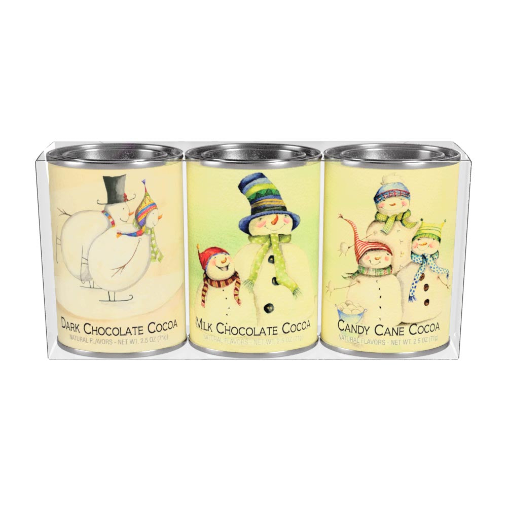 Debbie Taylor-Kerman Snow Family Cocoa Gift Set (Three 2.5oz Tins)